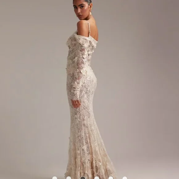 New ASOS wedding dress FREE EARRINGS - Picture 9 of 16